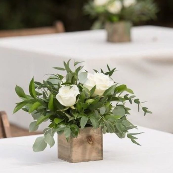 Luxury Mixed Flower Arrangement in Acrylic Glass Vase – Elegant Gift & Decor (Code : 261)